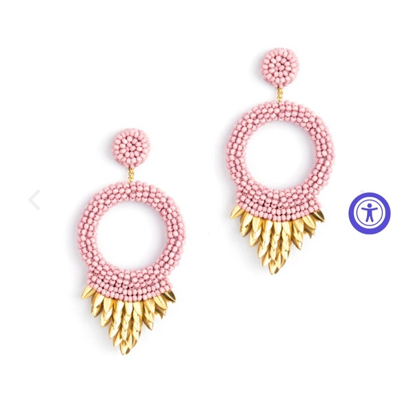 Deepa by Deepa Gurnani franka earrings in dusty pink - Picture 2 of 5